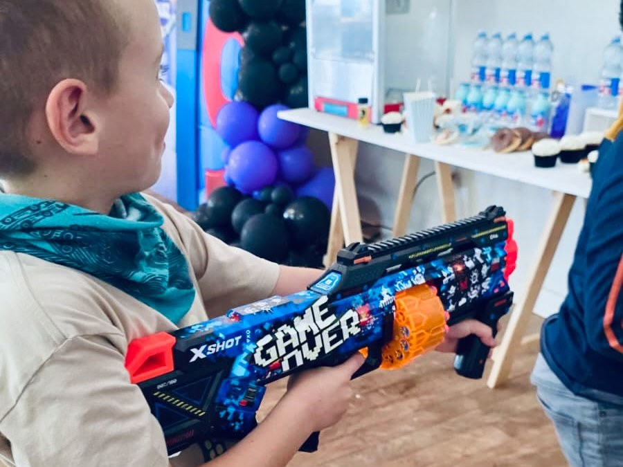 Nerf party in the play centre