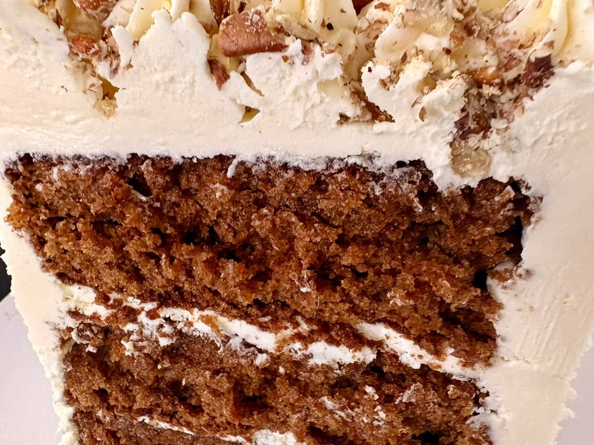 Carrot and pecan layer cake
